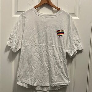Victoria's Secret White Tee with Rainbow Heart